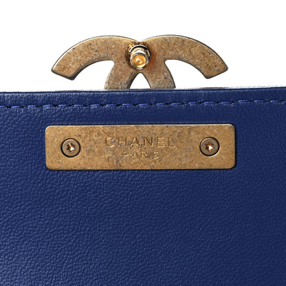 Chanel Metallic Calfskin Quilted CC Chic Flap Card Holder Blue 6 of 12