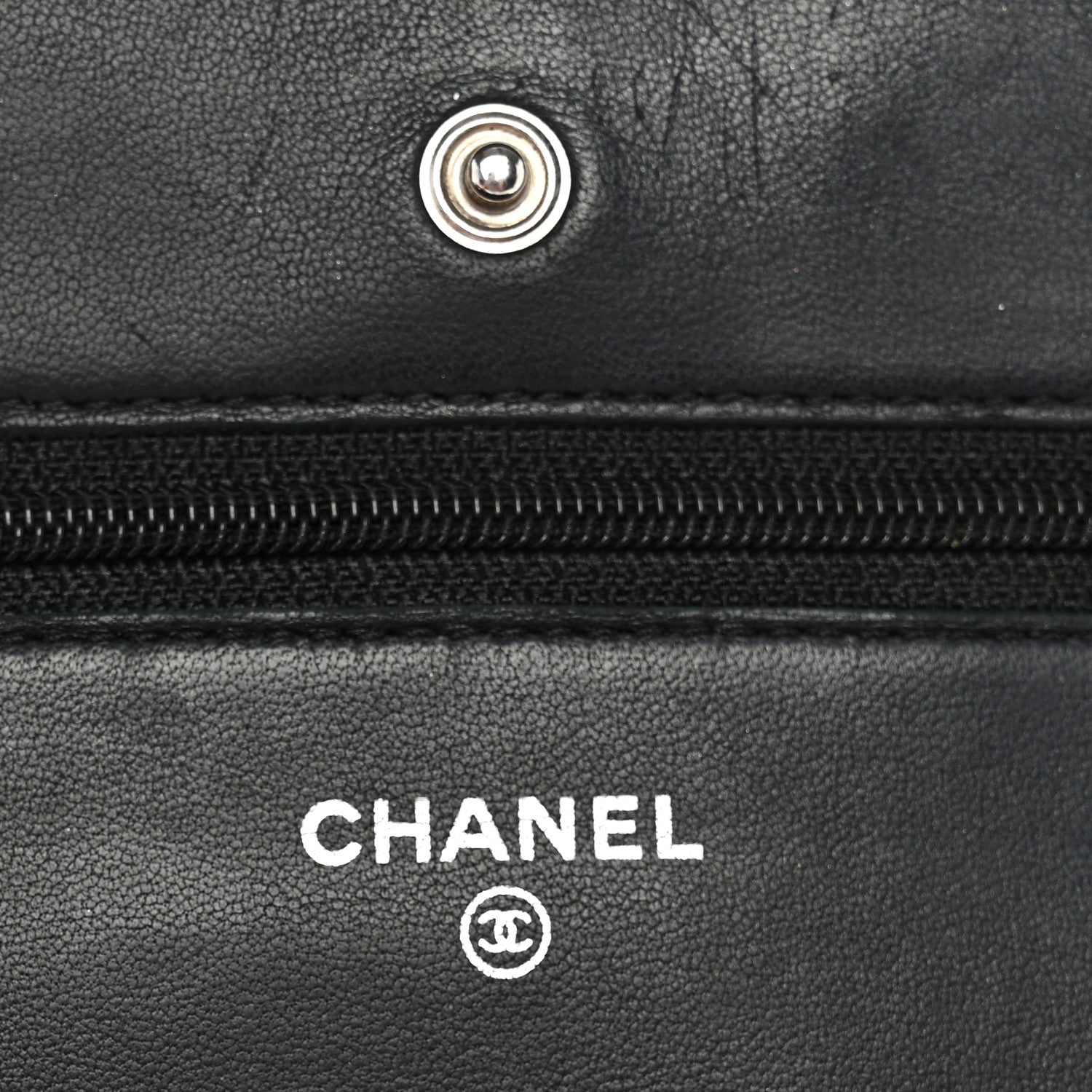 Chanel Lambskin Quilted Wallet On Chain WOC Black 6 of 13
