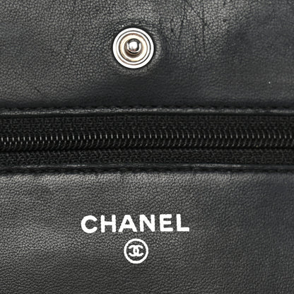 Chanel Lambskin Quilted Wallet On Chain WOC Black 6 of 13