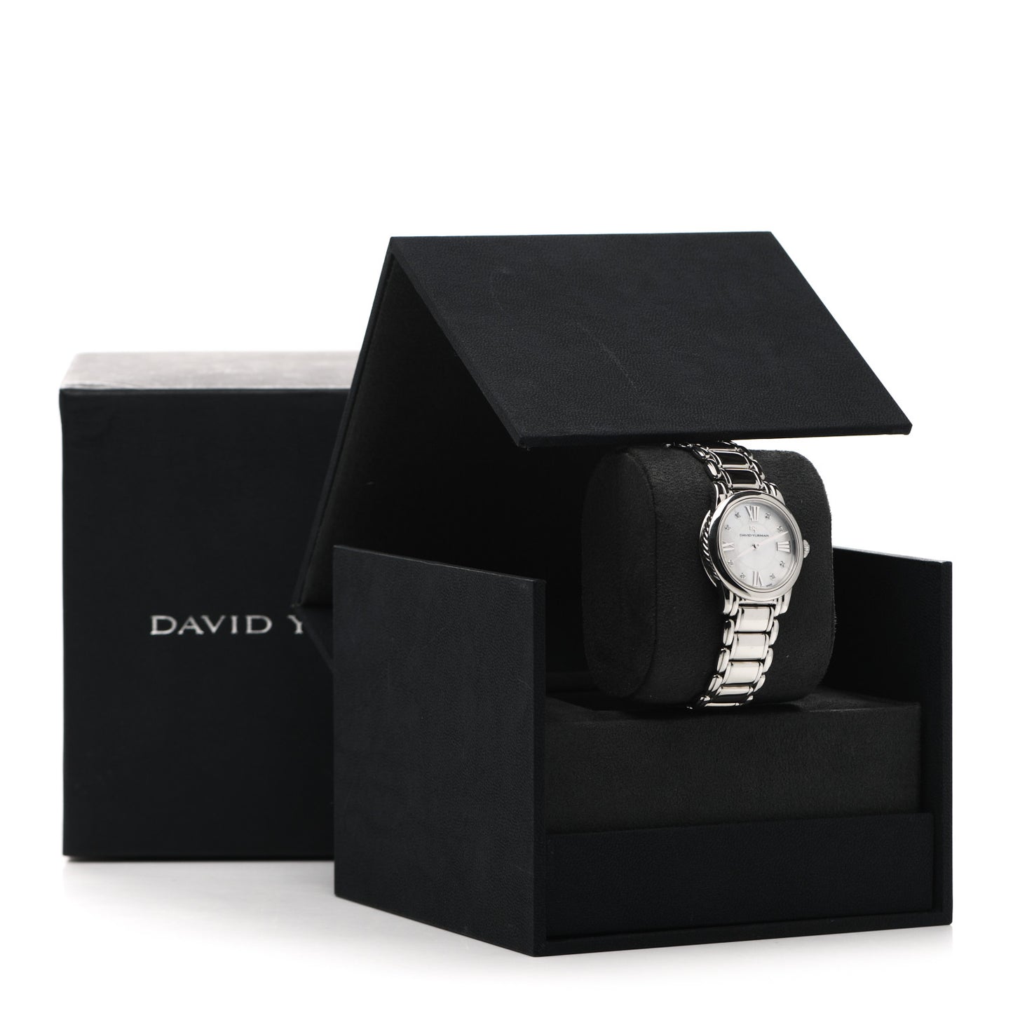 Stainless Steel Diamond Mother of Pearl 30mm Classic Quartz Watch