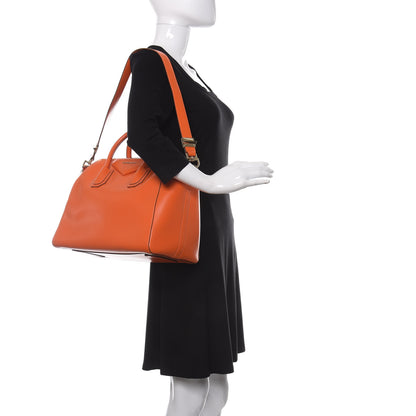 Givenchy Shiny Lord Calfskin Medium Antigona Orange 2 of 14