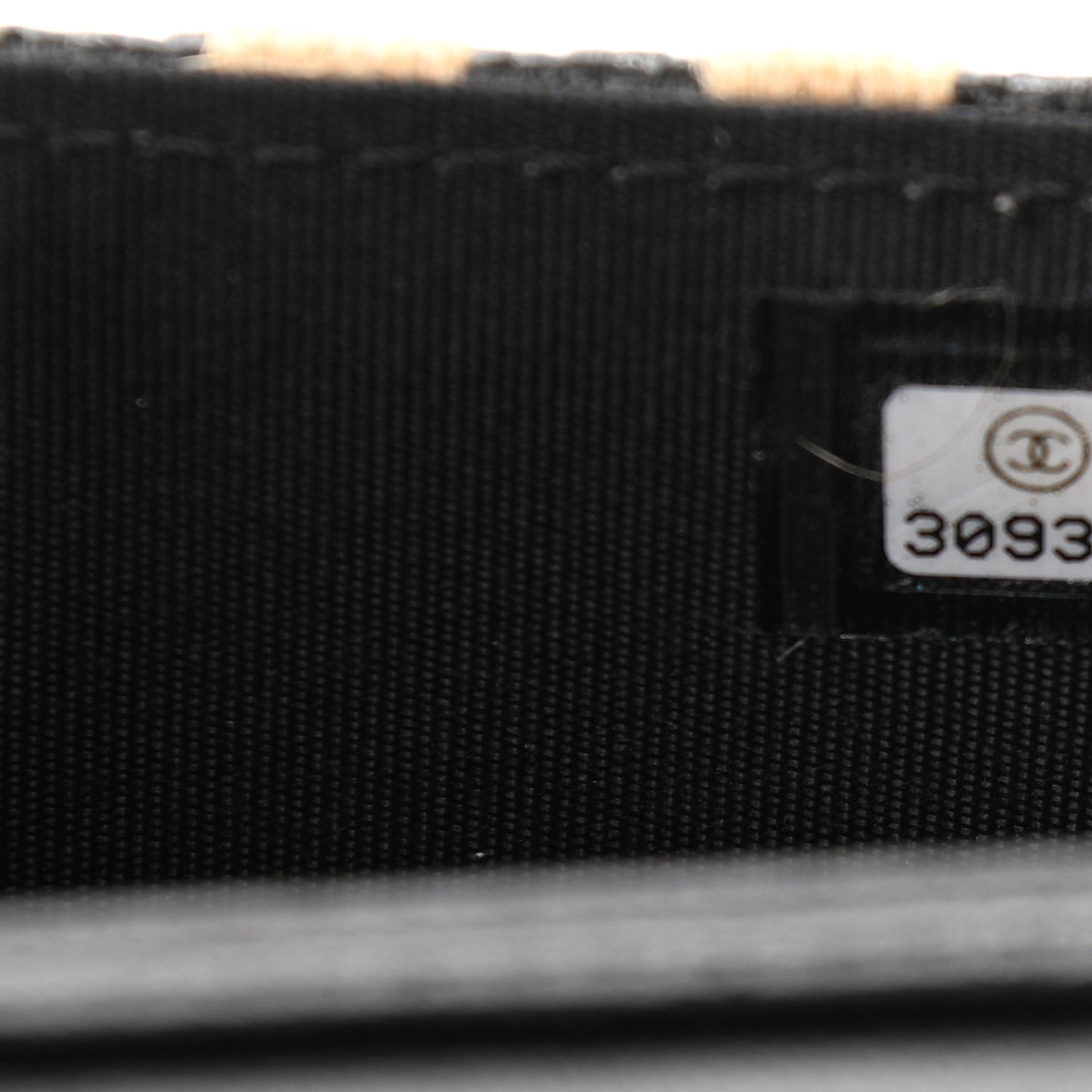 Raffia Jute Striped Belt Bag Black Beige