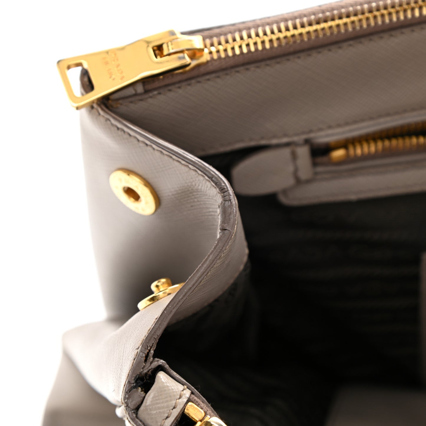 Saffiano Large Galleria Double Zip Tote Argilla