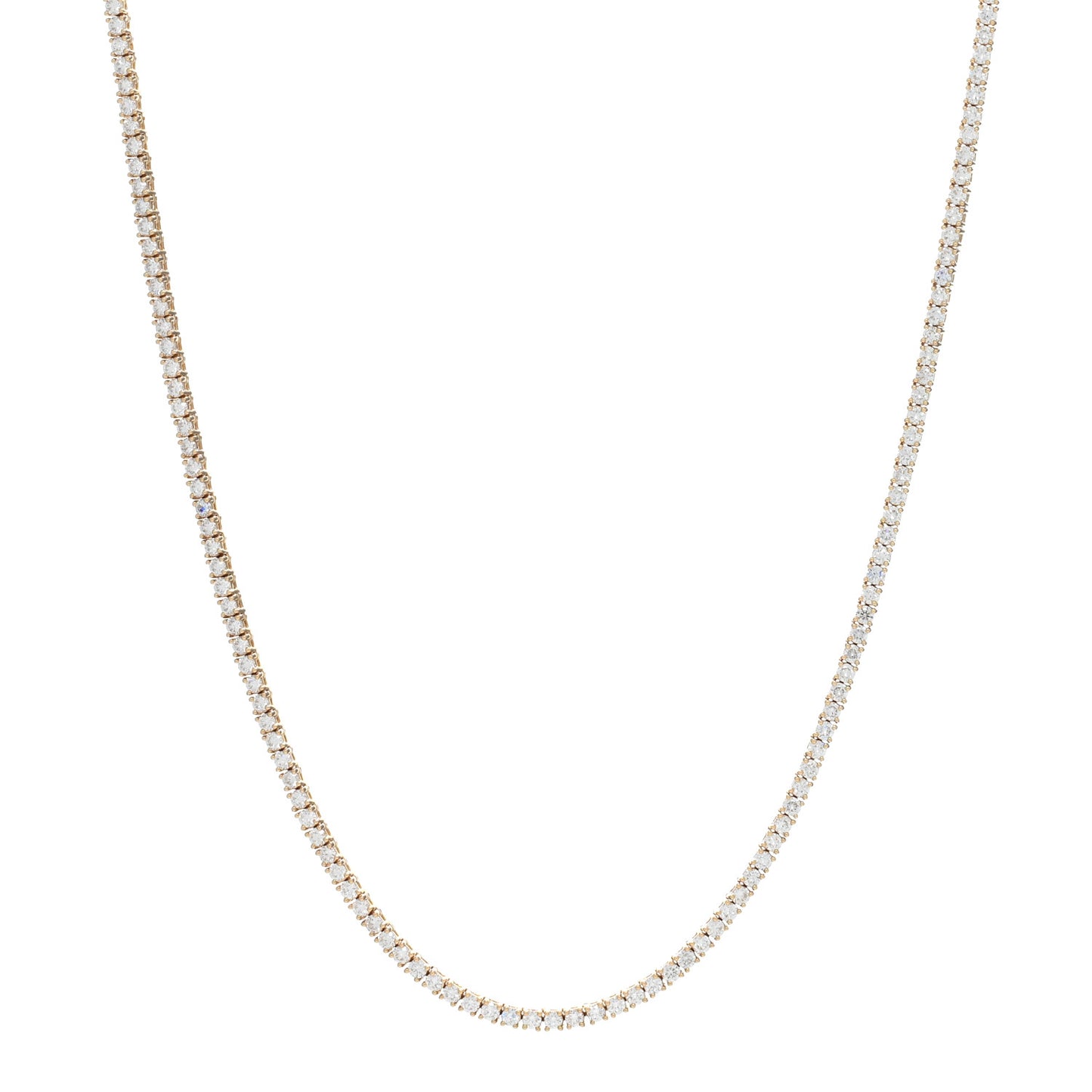18K Yellow Gold Diamond Hepburn Choker Necklace 18"