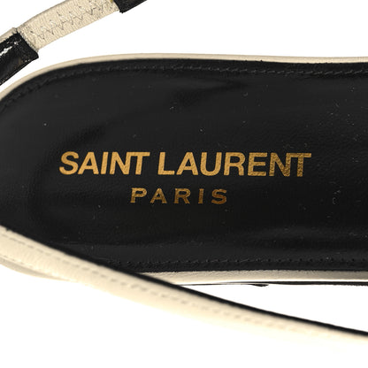 Saint Laurent Belfagor Anais Slingback Flats 37 Navy Pearl 8 of 8