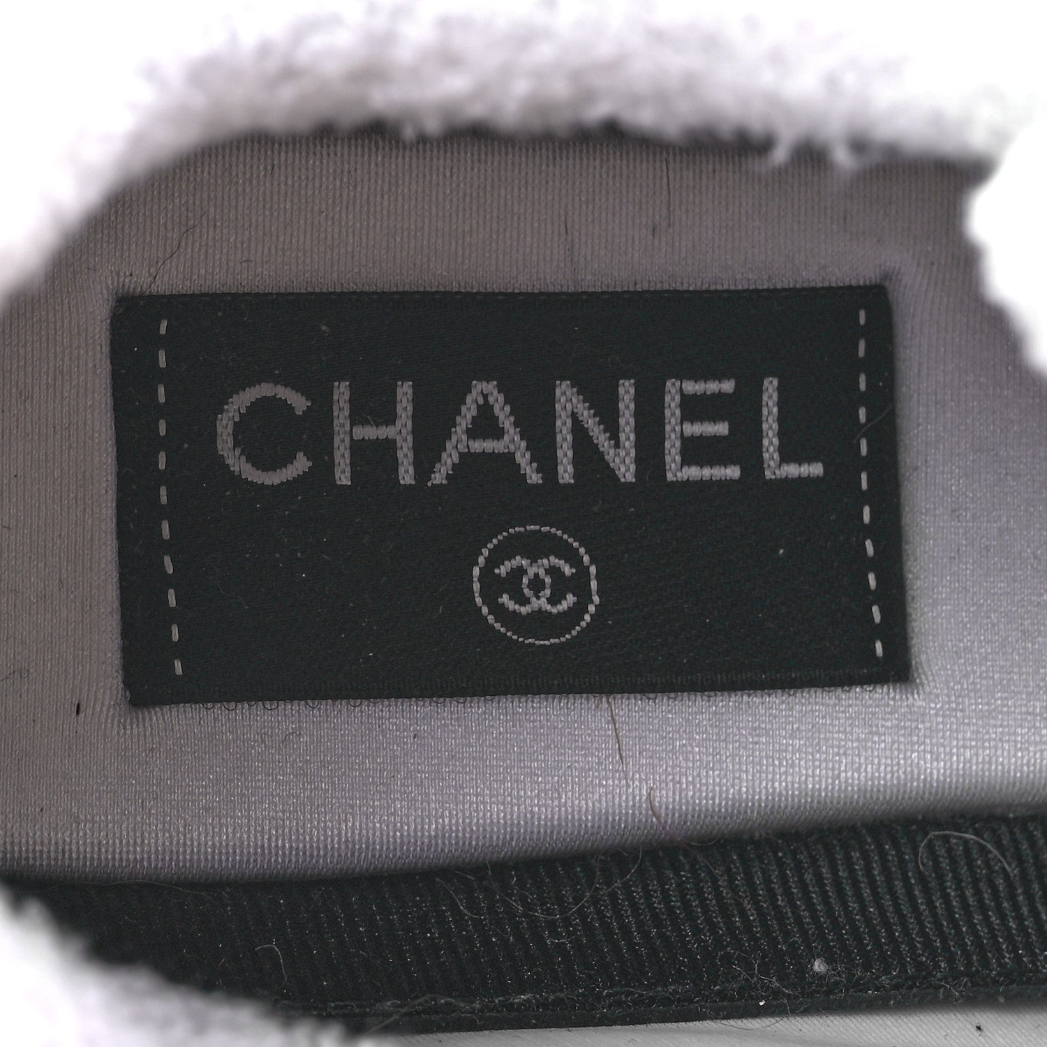 Chanel Suede Calfskin Fabric CC Sneakers 38 White 7 of 9