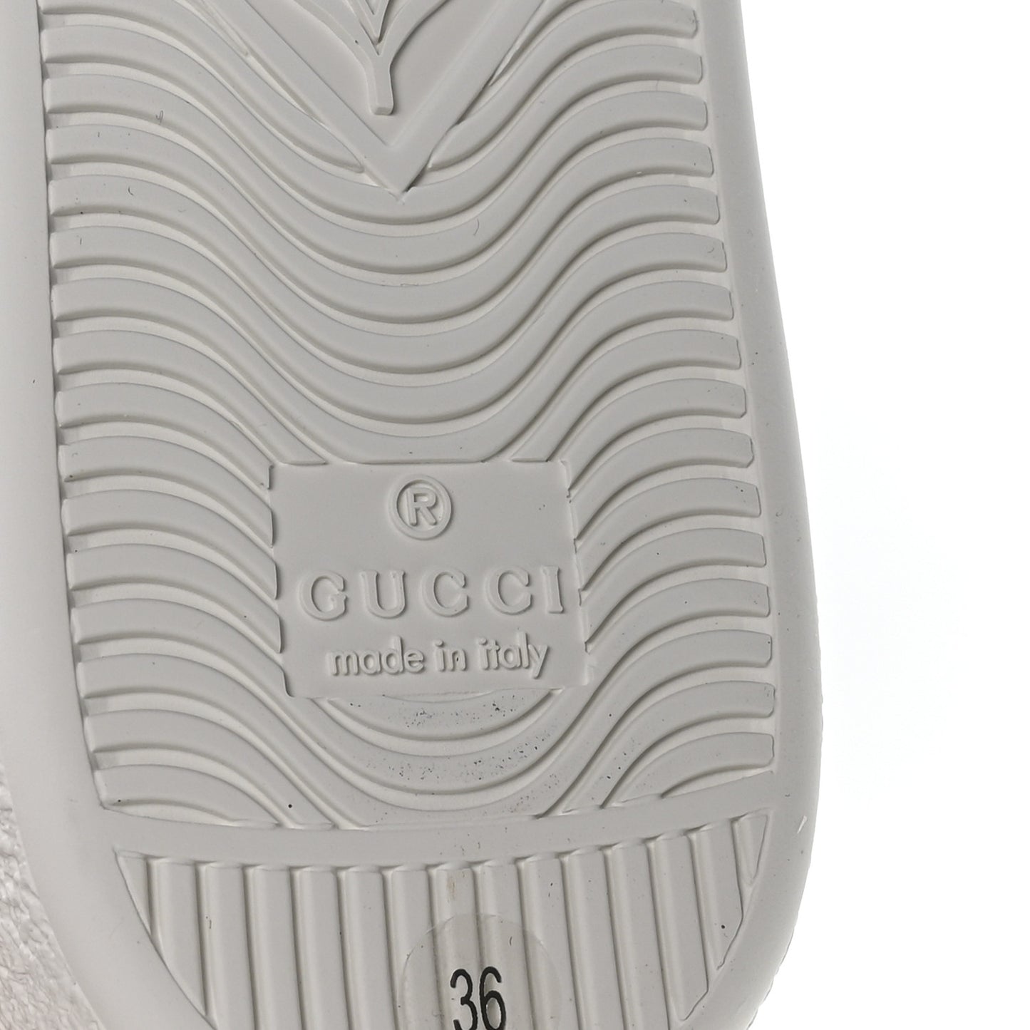 Calfskin Interlocking G Perforated Womens Ace Sneakers 36 White Grey Sky