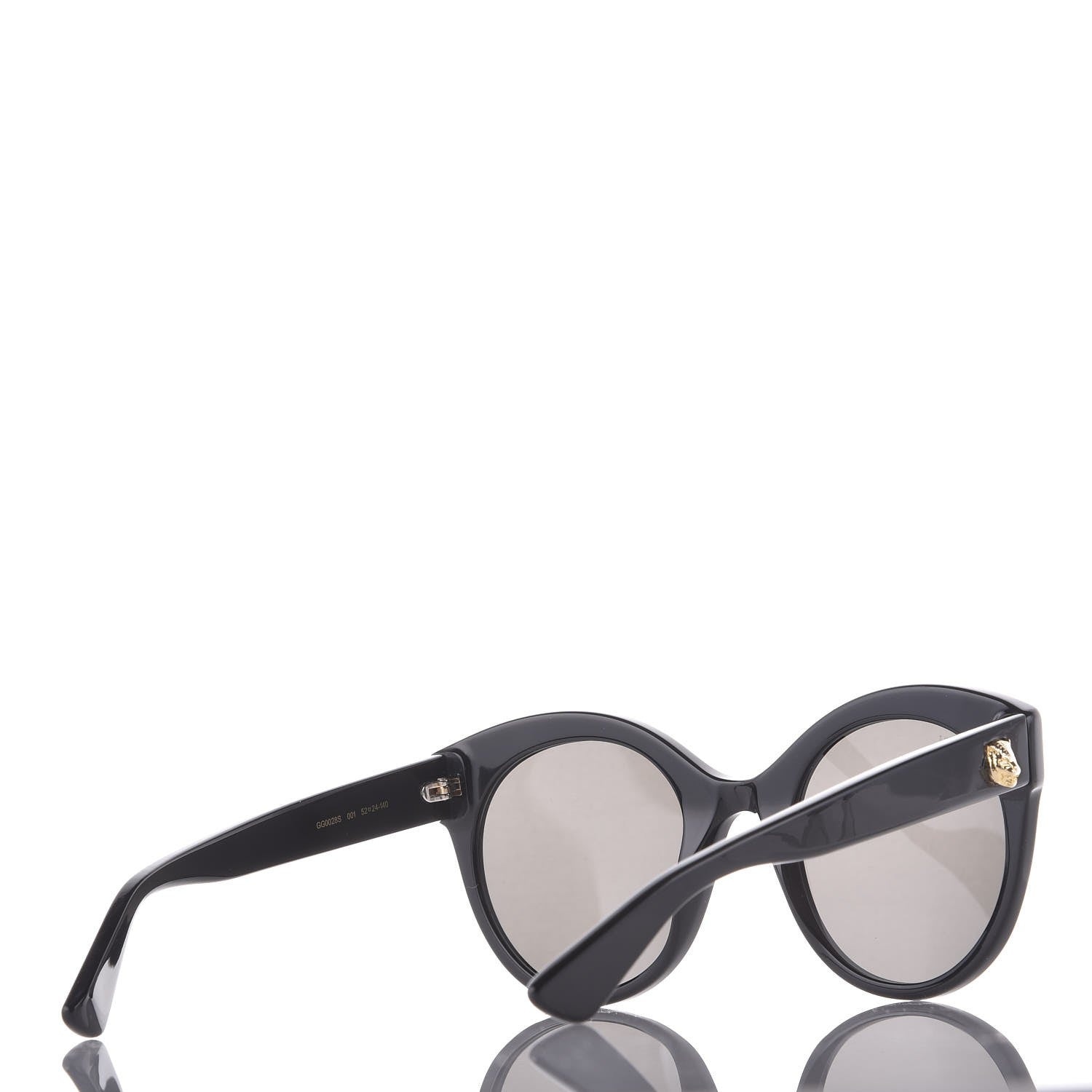 Gucci Round GG Sunglasses GG0028SA Black 4 of 7