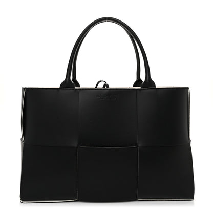 Bottega Veneta Nappa Maxi Intrecciato Arco Tote Black White 1 of 10