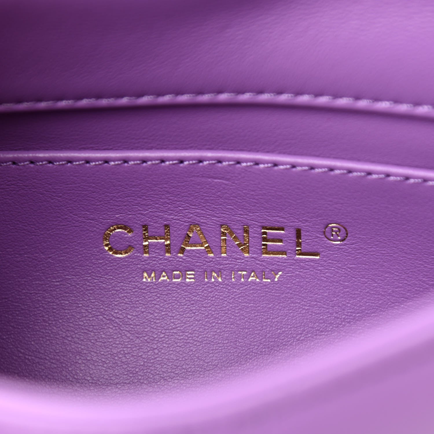 Chanel Lambskin Enamel Quilted Mini Pending CC Square Flap Purple 6 of 11