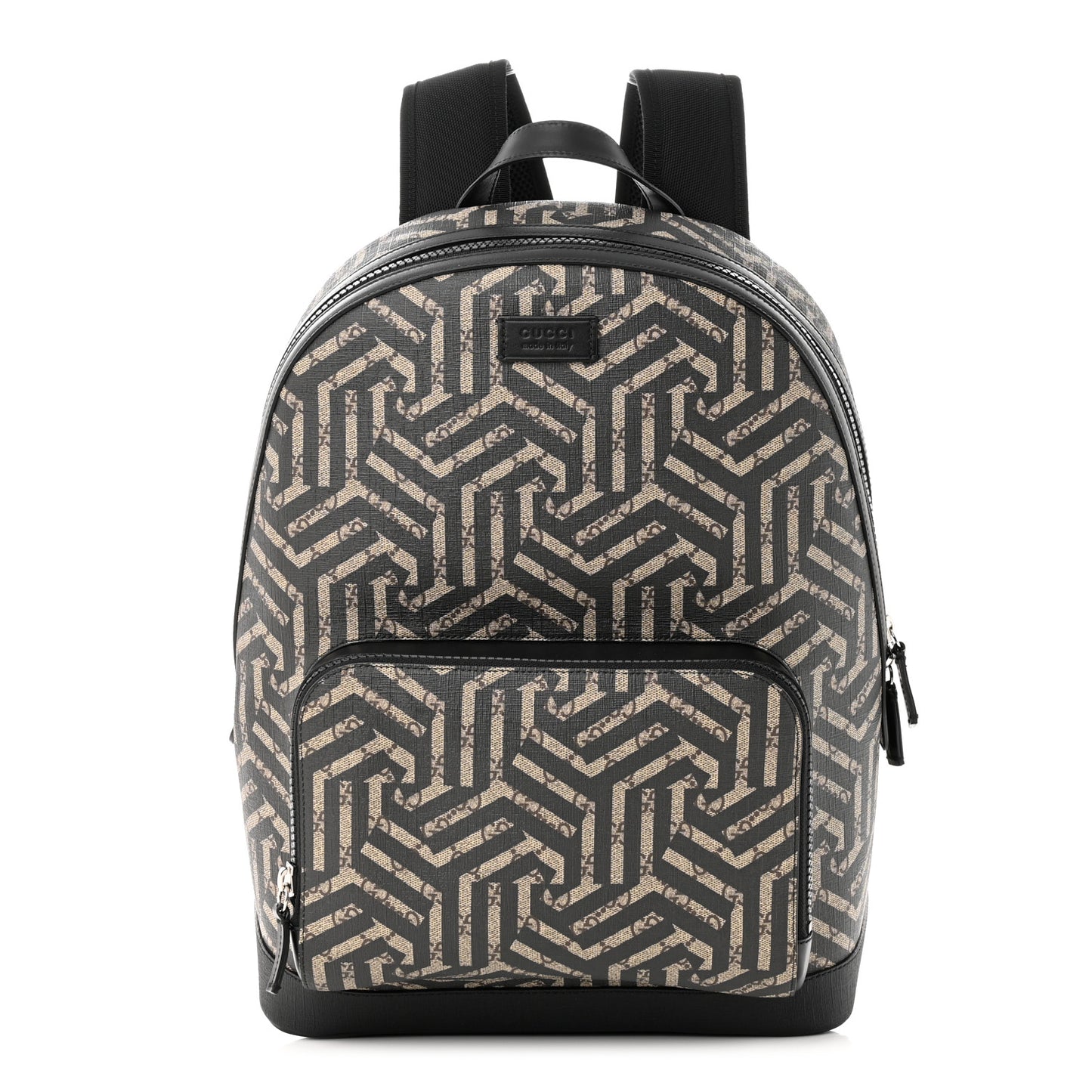 GG Supreme Monogram Caleido Medium Day Backpack Black