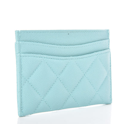 Chanel Caviar Quilted Card Holder Light Blue 3 of 11
