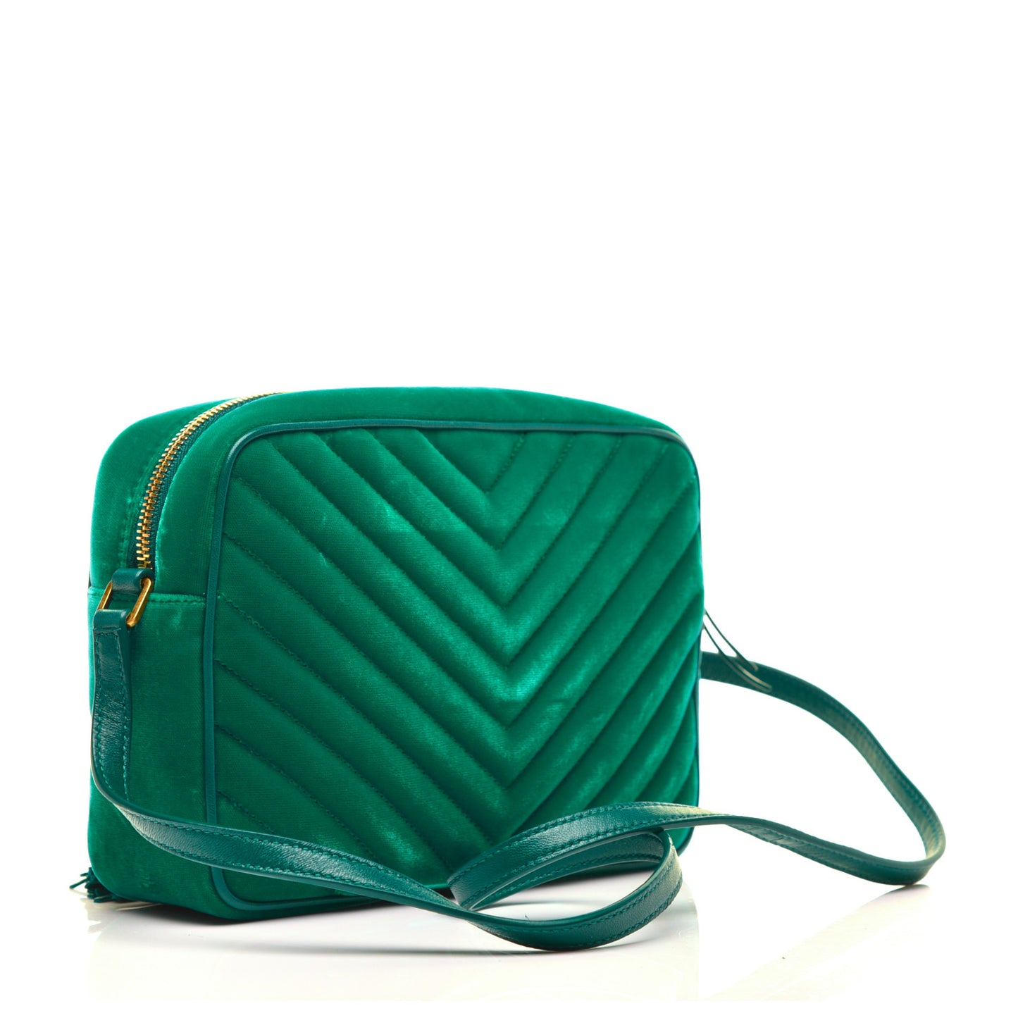 Velvet Matelasse Monogram Lou Camera Bag Deep Malachite