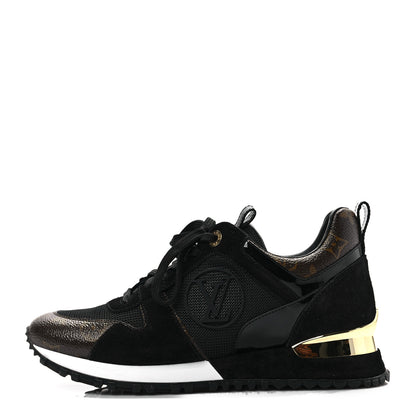 Louis Vuitton Suede Monogram Run Away Sneakers 36.5 Black 1 of 7