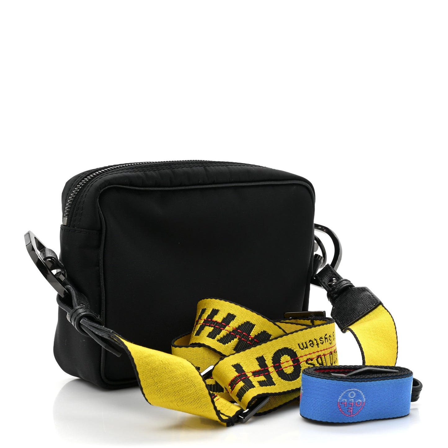 Nylon Logo Print Crossbody Bag Black