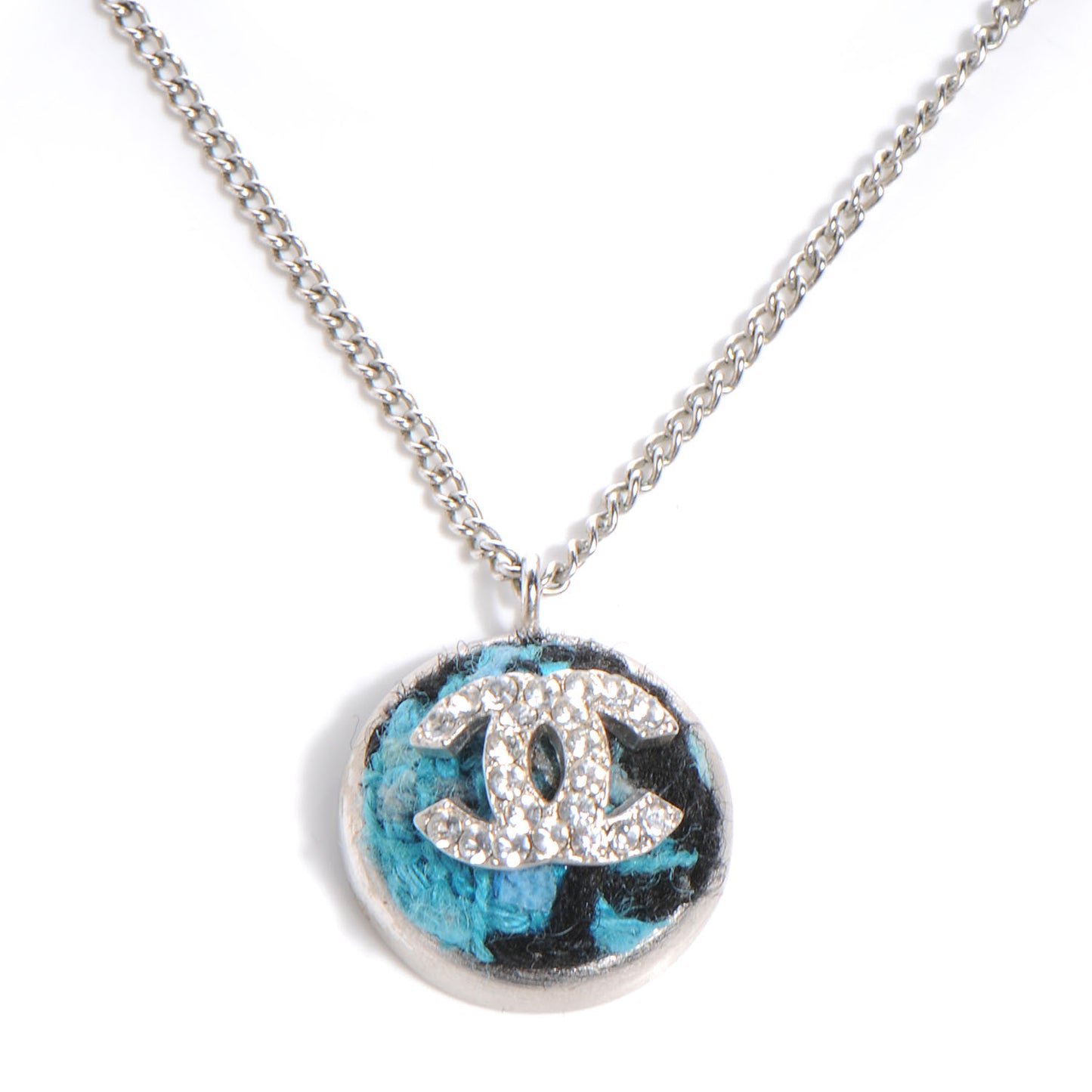 Crystal CC Tweed Necklace