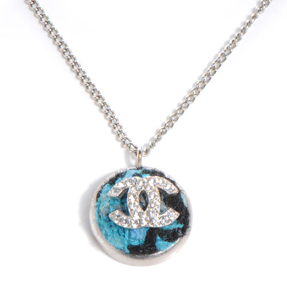 Chanel Crystal CC Tweed Necklace 1 of 5