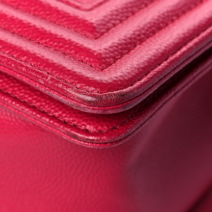 Chanel Caviar Quilted Medium Boy Flap Fuchsia 8 of 14