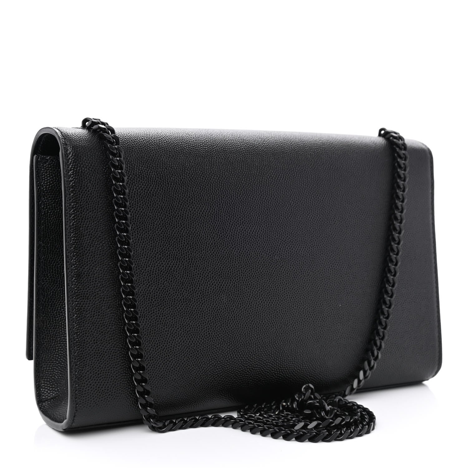 Saint Laurent Grain De Poudre Medium Classic Monogram Kate Satchel Black 3 of 12