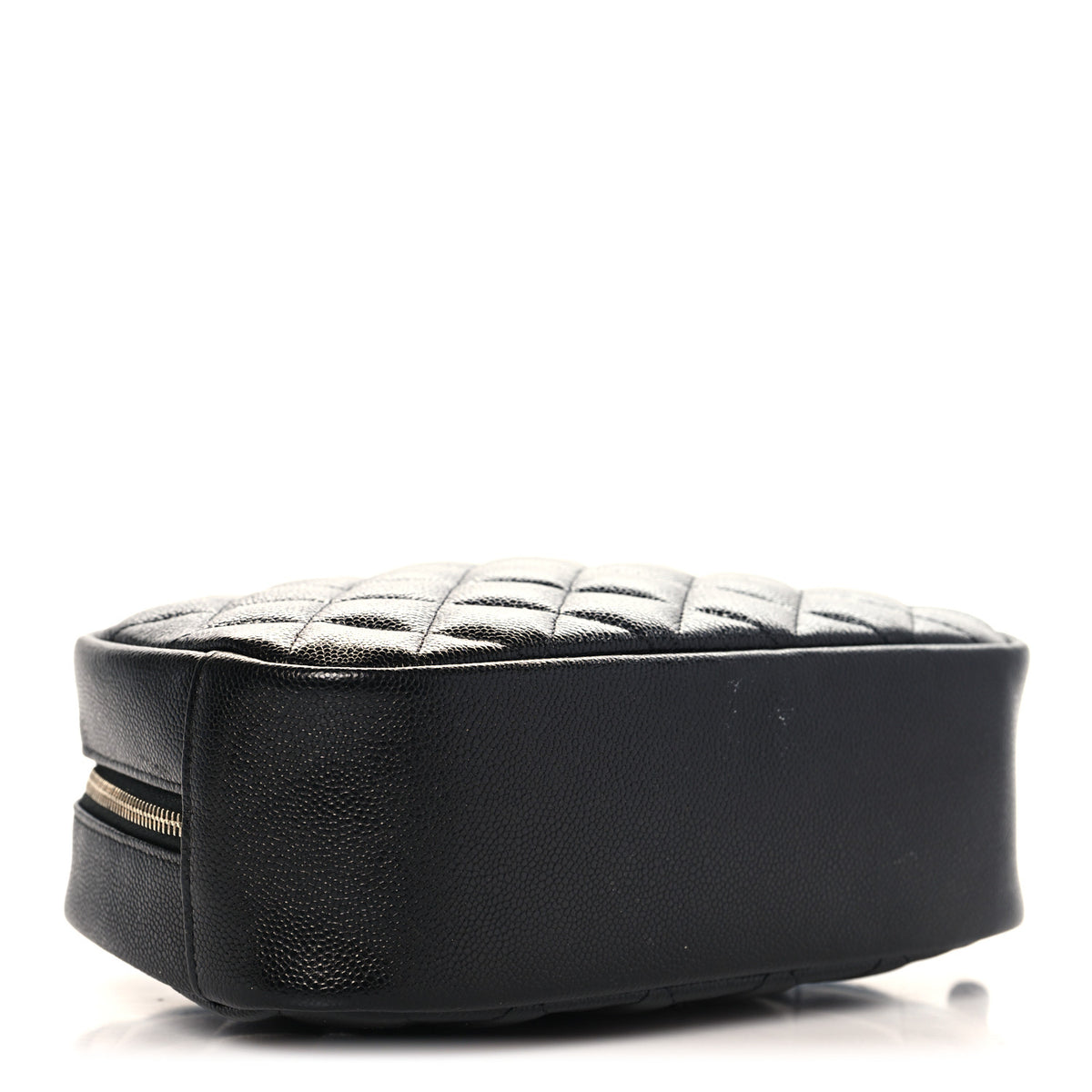 Chanel Caviar Quilted Medium Curvy Pouch Cosmetic Case Black 4 of 8