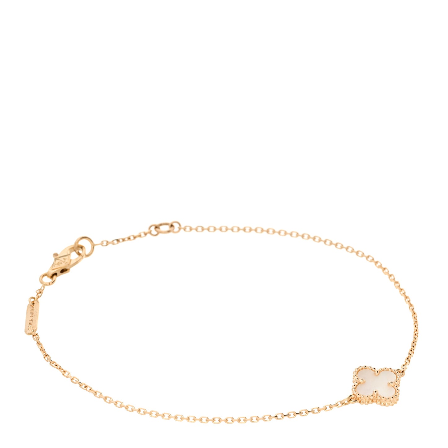 18K Yellow Gold Mother of Pearl Sweet Alhambra Bracelet