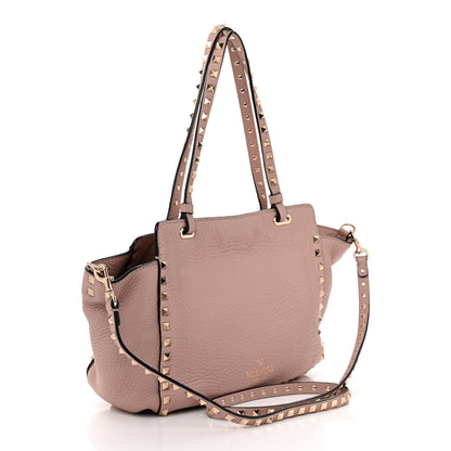 Valentino Garavani Grained Calfskin Small Rockstud Tote Poudre 3 of 10