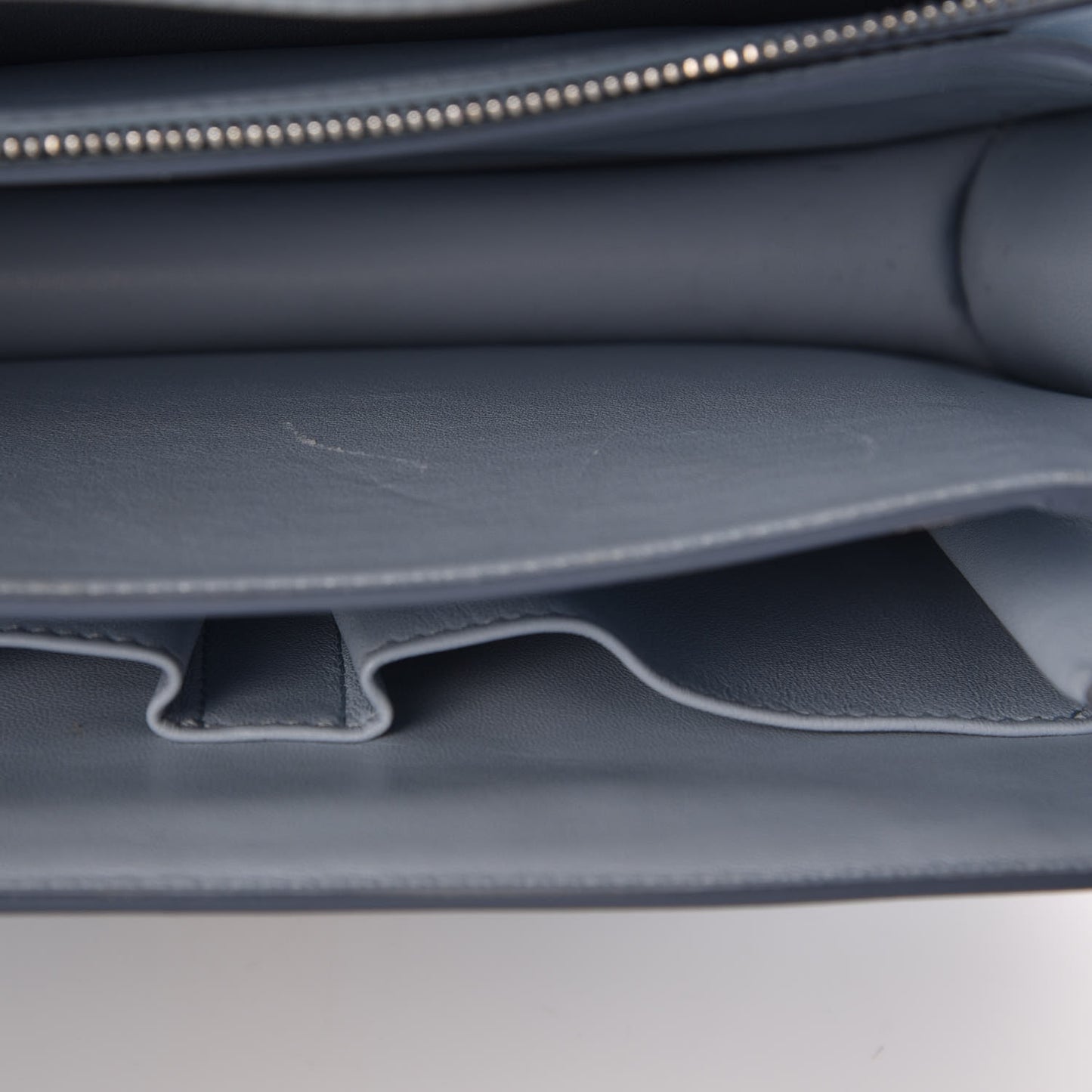 Box Calfskin Medium Classic Box Flap Bag Pale Blue