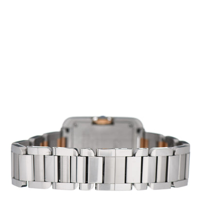 Cartier Stainless Steel 18K Pink Gold 30mm Tank Anglaise Quartz Watch 3 of 5