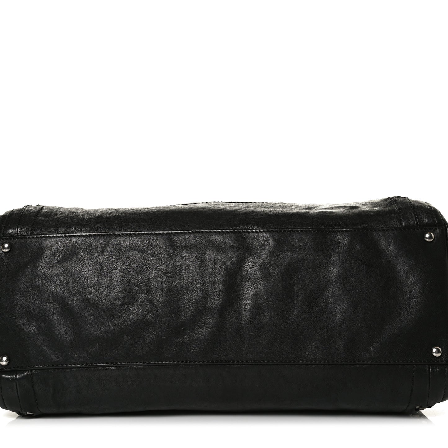 Calfskin East West Modern Chain Tote Black