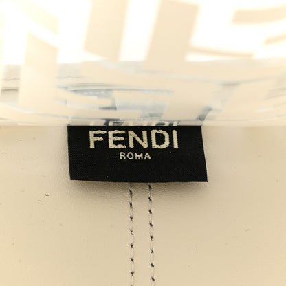 Fendi TPU FF Vitello Century Plexiglass Small Runaway Shopper Tote White 6 of 10