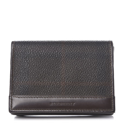Burberry Smoked Check Bi-Fold Wallet Black Brown 1 of 8