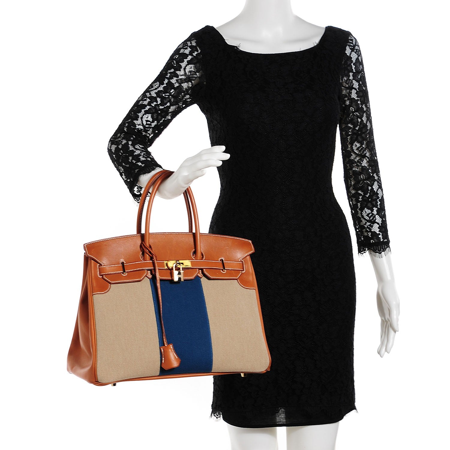 Hermes Toile Natural Barenia Flag Birkin 35 6 of 30