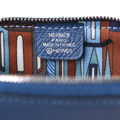 Hermes Epsom Silk'in Coin Purse Deep Bleu 6 of 7