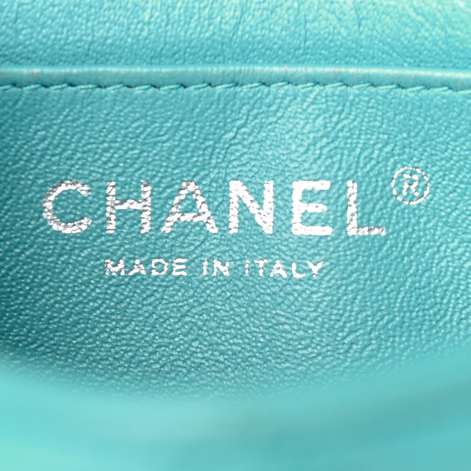 Chanel Lambskin Quilted Mini Rectangular Flap Turquoise 6 of 13
