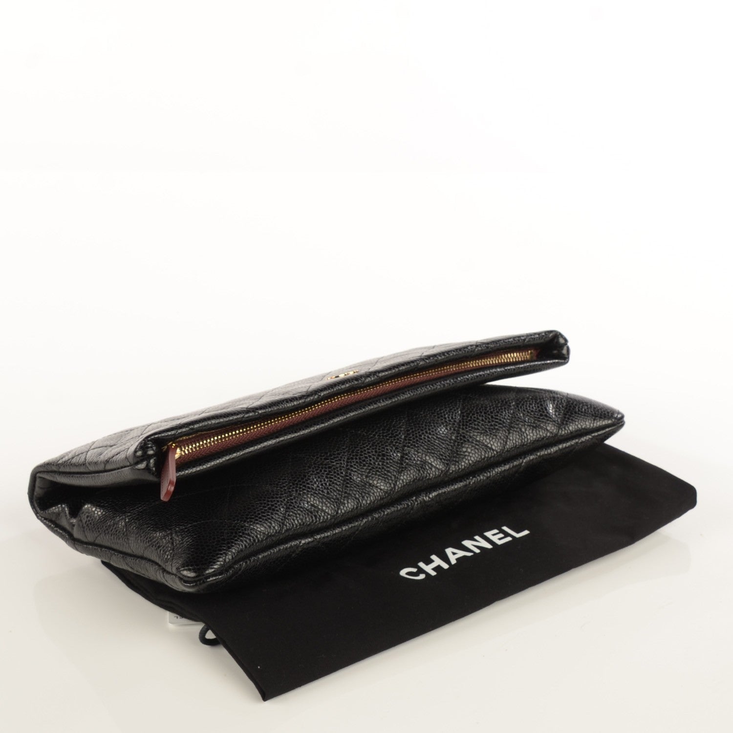 Chanel Caviar Quilted CC Beauty Clutch Black 4 of 7