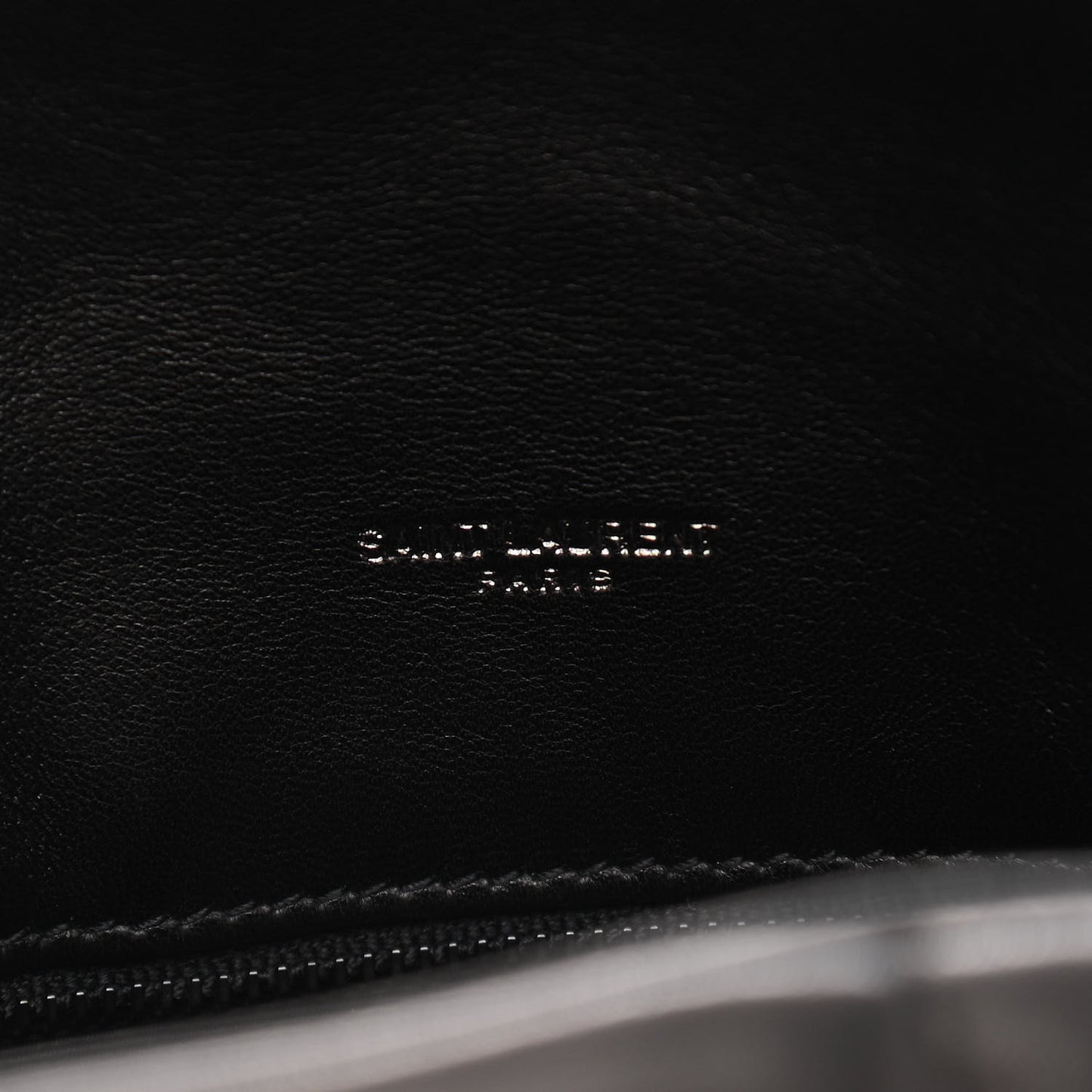 Lambskin Quilted Small Loulou Puffer Monogram Chain Satchel Black