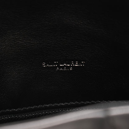 Saint Laurent Lambskin Quilted Small Loulou Puffer Monogram Chain Satchel Black 7 of 12