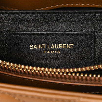 Saint Laurent Calfskin Y Quilted Monogram Small Loulou Chain Satchel Dark Natural 8 of 11