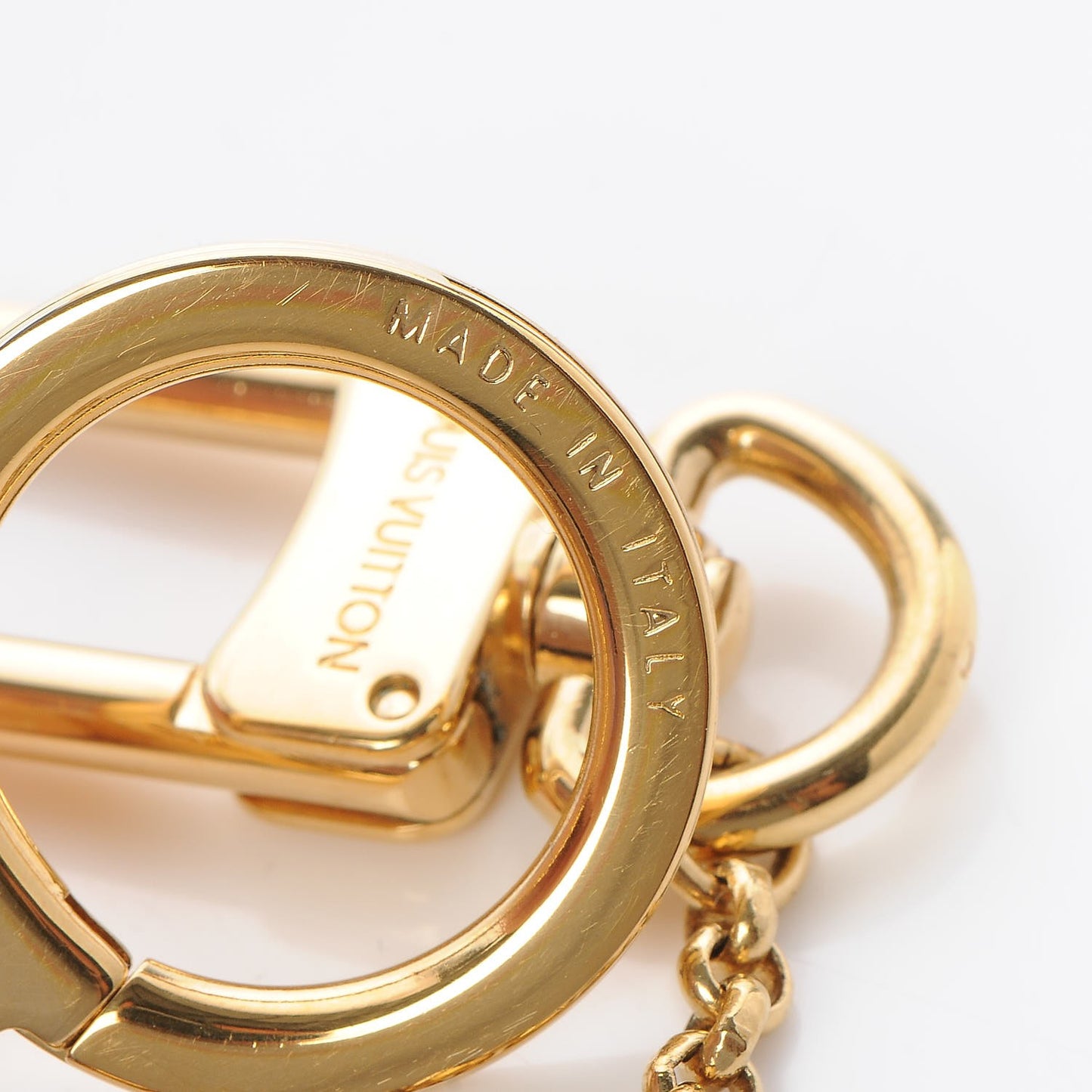 Metal Pochette Extender Key Ring Chain Gold