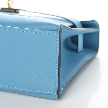 Hermes Swift Kelly Pochette Clutch Bleu Du Nord 31 of 32
