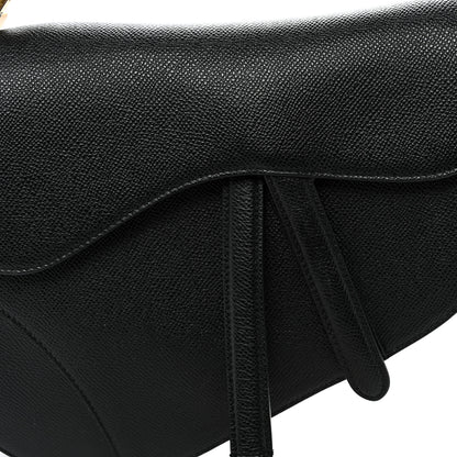 Christian Dior Grained Calfskin Saddle Bag Black 8 of 11