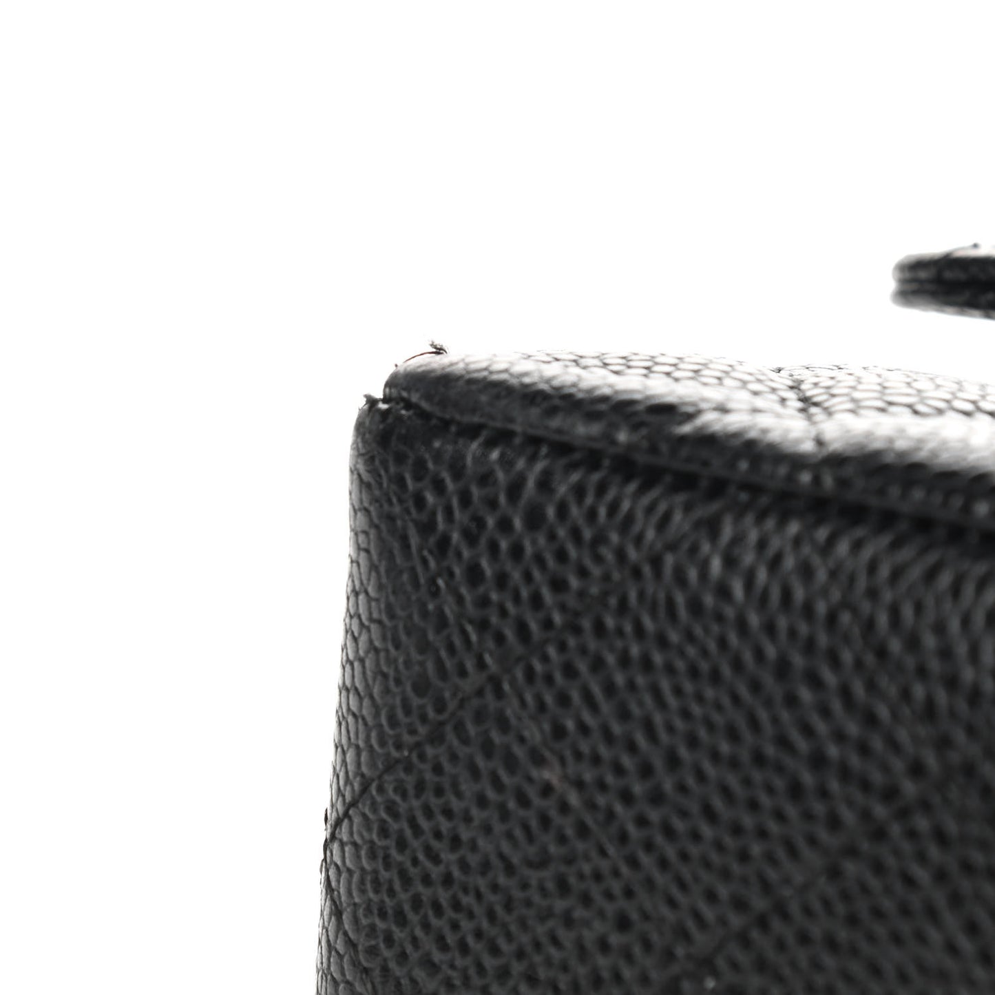 Caviar Quilted Small Double Flap Black