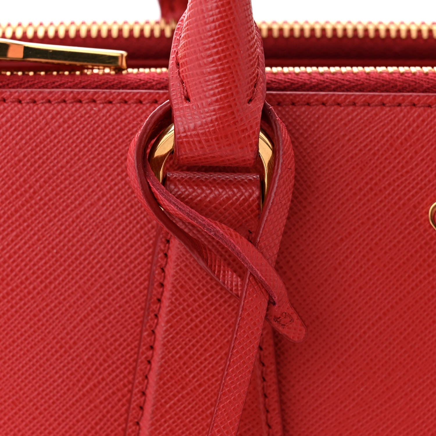 Prada Saffiano Small Galleria Double Zip Tote Fuoco 13 of 15