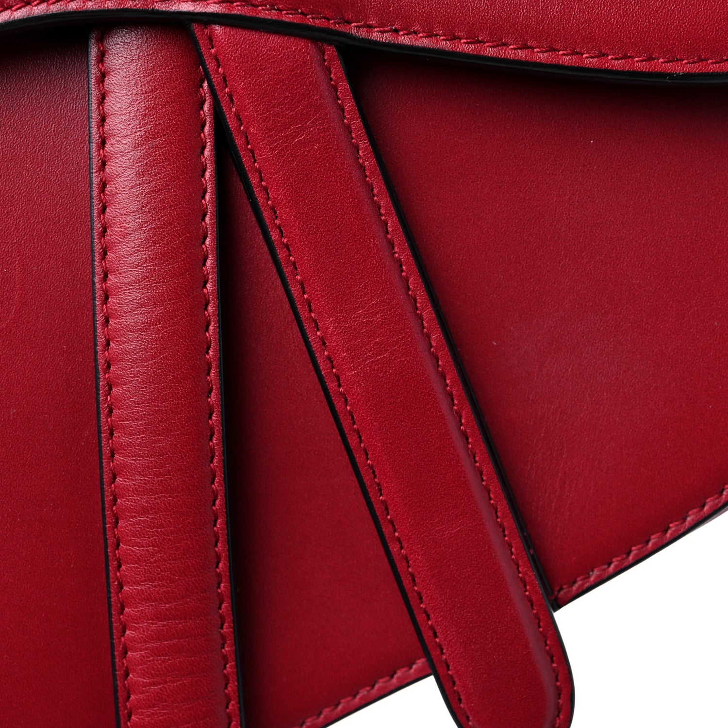 Christian Dior Calfskin Saddle Bag Scarlet 12 of 13