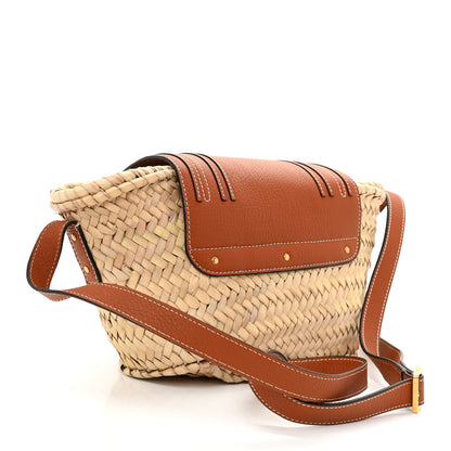 Chloe Raffia Calfskin Marcie Basket Tan 3 of 8