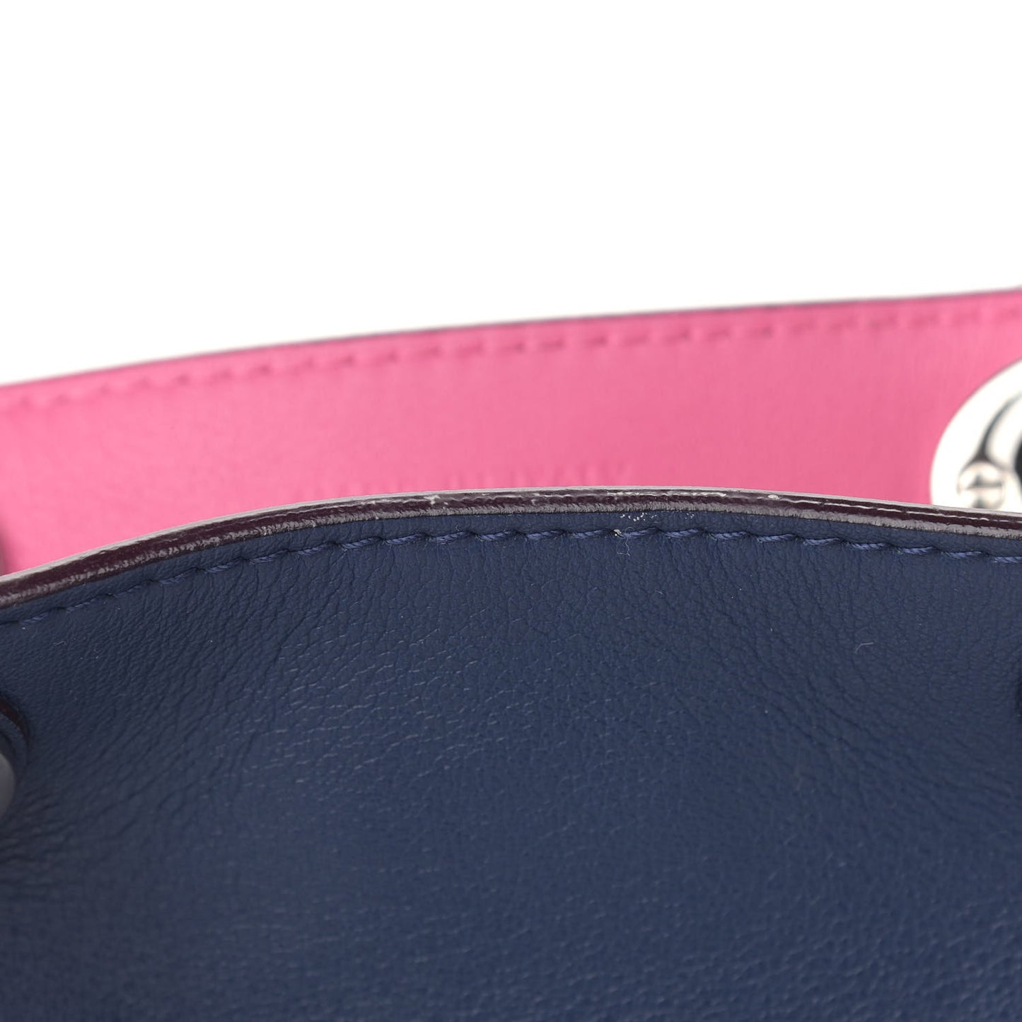 Smooth Calfskin Small Tri-Color Diorissimo Bag Navy Pink