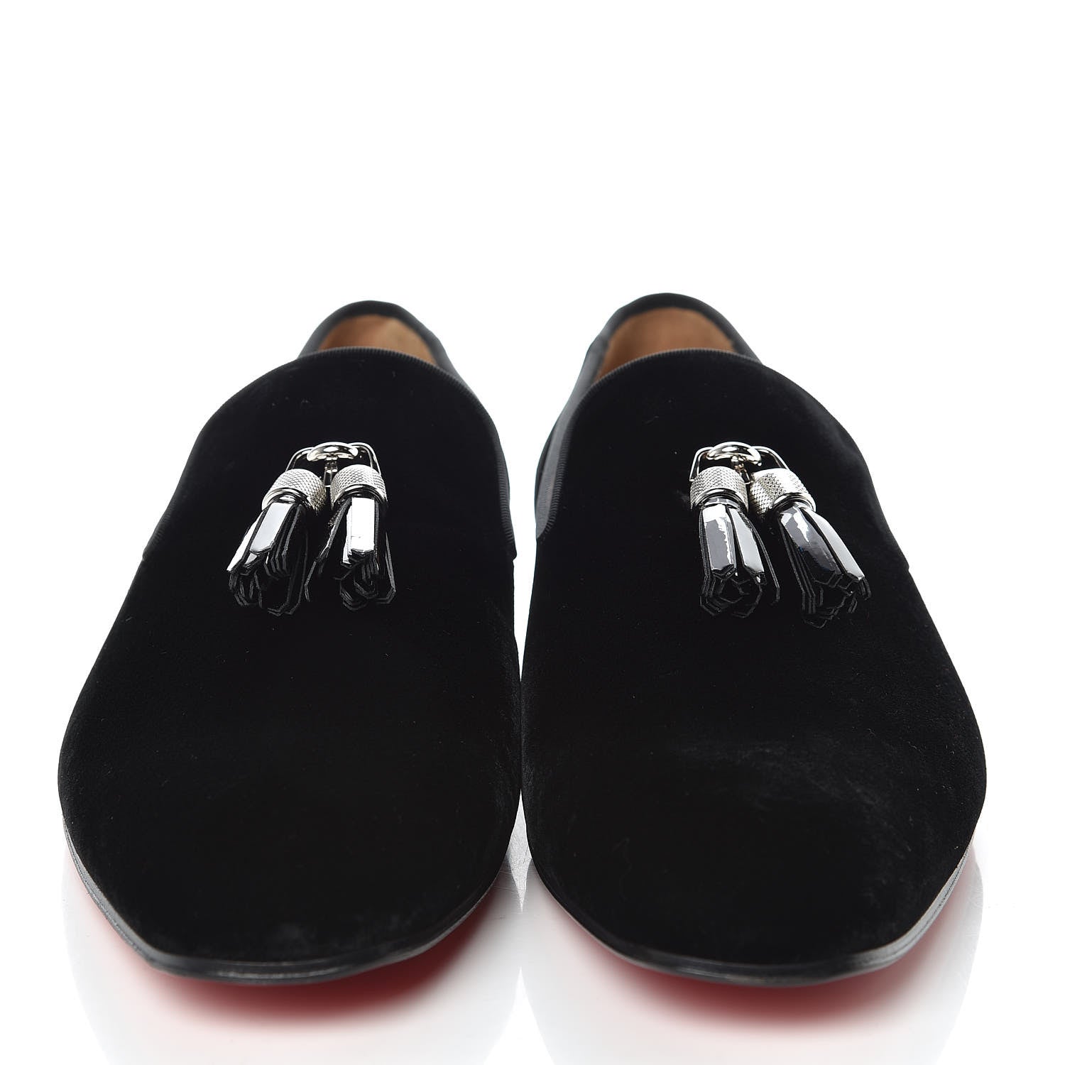 Christian Louboutin Velvet Rivalion Mens Slippers 47 Black 2 of 9