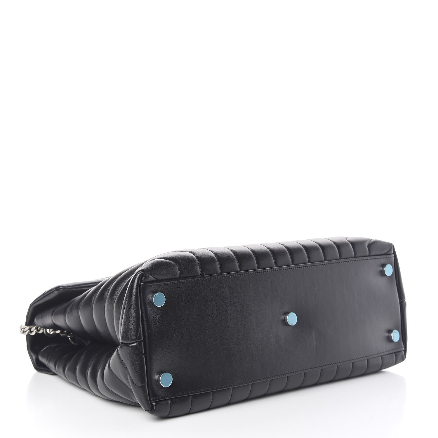 Saint Laurent Calfskin Y Quilted Monogram Large Loulou Chain Satchel Black 4 of 10