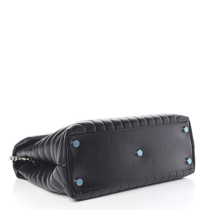 Saint Laurent Calfskin Y Quilted Monogram Large Loulou Chain Satchel Black 4 of 10