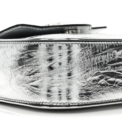 Versace Metallic Crackled Lambskin Mini La Medusa Silver 8 of 8